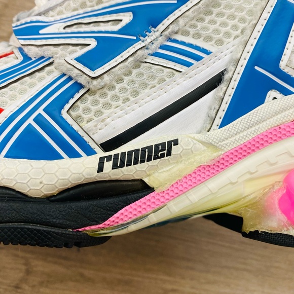 Use men BALENCIAGA Runner Multicolor Low Top Sneakers size 8 no box - Picture 9 of 16